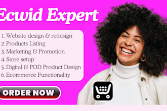 design or redesign your ecwid store ecwid website bigcommerce or bigcartel store