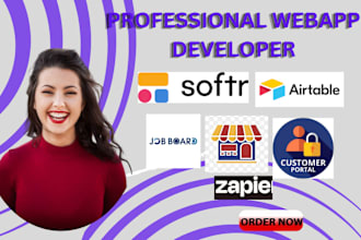 build softr webapp client portal marketplace job board with airtable, zapier