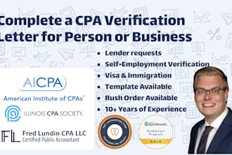complete a CPA verification letter for business owner