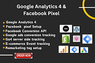 setup google analytics 4 ,ga4,GTM , facebook pixel