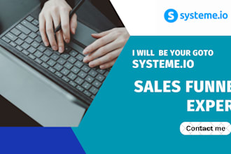 design and clone systeme io sales funnel, systeme io landing pages