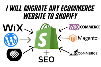 migrate wix, wordpress, bigcommerce, squarespace, weebly store to shopify store