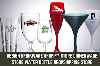 design drinkware shopify store dinnerware store water bottle dropshipiing store