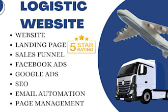 create logistics website, dispatch, trucking, cargo and freight broker website