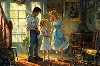 draw you a romantic disney portrait cartoon style