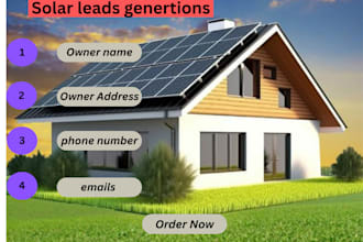 provide fresh solar leads and roofing leads through google map and homeowner