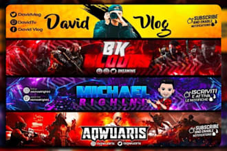 design youtube banner, facebook cover, linkedin banner