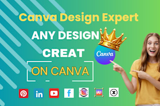 design anything on canva, social media posts, flyers, banners, editable template