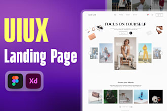 do landing page uiux design in figma, landing page design
