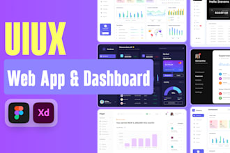 design web app or dashboard in figma, uiux design