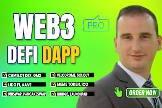 build defi dapp dex token staking presale on evm xrp sui solana tron blockchain