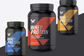 do supplement label design, whey protein design