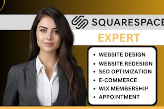 squarespace website design, redesign, design squarespace landing pages