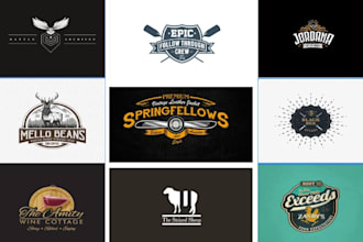 create modern, custom, urban, edgy, vintage logo design