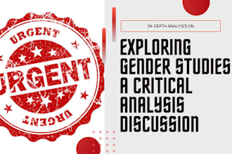 do urgent history, feminism and gender studies essays