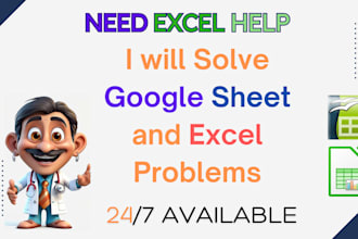 create excel formulas,macros and fix anything in excel,google sheet