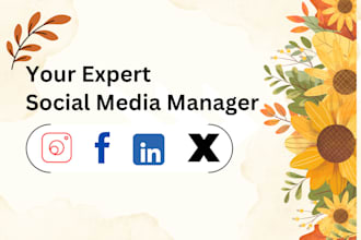 be your social media marketing manager and content creater