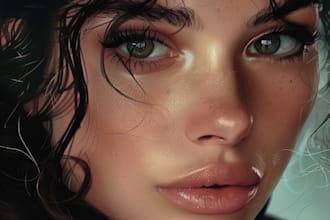 make realistic digital oil painting portrait