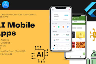 develop ai flutter android app and ai flutter ios app