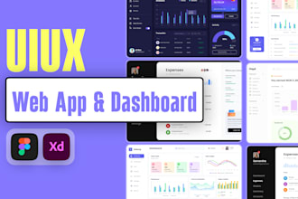 design web app or dashboard uiux in figma, web app uiux