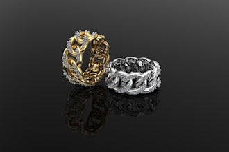 do custom jewelry cad design for 3d printing and rendering