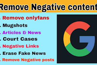 takedown unwanted defaming websites remove mugshots bad new articles in google