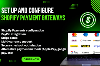 setup and integrate payment gateway into your shopify store