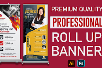 design professional roll up banner, pull up, pop up,or retractable banner