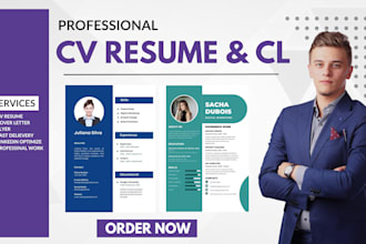 make create professional cv resume write cover letter maker update build design