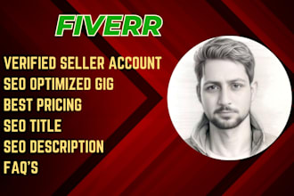 create and optimize fiverr gig profile, SEO ranking, title, description