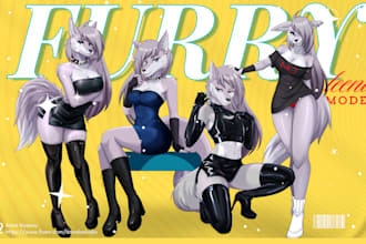 draw furry art, fursona, or anthro character for your pfp or oc