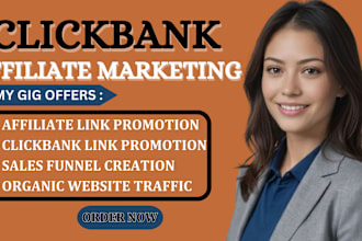 clickbank link promotion affiliate link marketing sales funnel link promotion