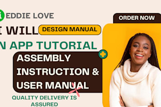 design training or user manual guide in app tutorial assembly instruction manual