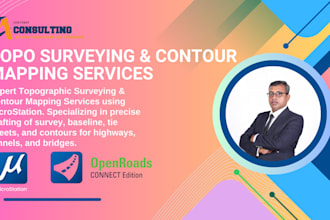 draft topo survey and contour mapping with microstation