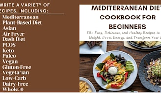 write recipes and cookbooks for amazon kindle and food recipe blogs