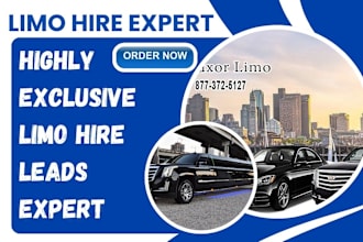 generate exclusive limo leads limo hire chauffer auto car dealer limo website
