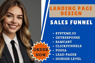 do lead capture landing page for your brand on systeme io, clickfunnel, samcart