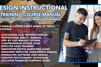 write, design PDF business training course manual, beauty, workshop user guides