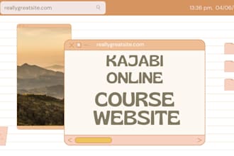 design online course website on kajabi gohighlevel click funnel thinkiful