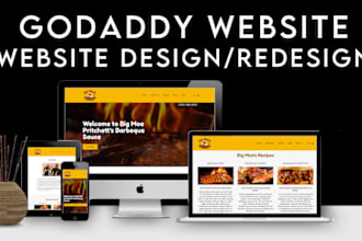 do design or redesign custom godaddy website, expert showcase business website