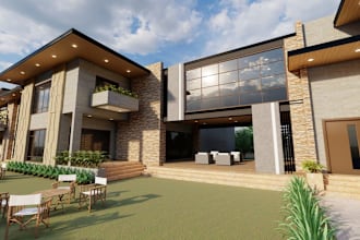 create 3d models make realistic renders on vray in revit or 3ds max