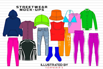 do mockups and tech packs for your clothing brand