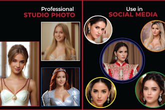 make virtual realistic ai photo or ai avatar design