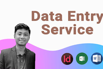 do detail oriented data entry for your project