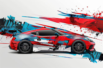 do car wrap design, vehicle wrap design, van