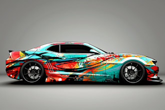 design a custom vehicle wrap, cars, pickups, trailers