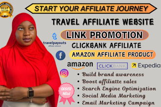 promote travel affiliate website, amazon affiliate clickbank affiliate marketing