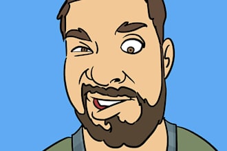 draw your funny or weird face in a cartoon style