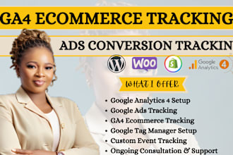 setup go0gle tag manager google analytics 4 ads tracking ga4 ecommerce tracking