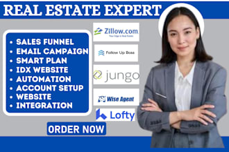 setup follow up boss loftycrm  podio junngocrm wiseagent zillow real estate